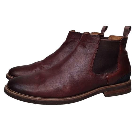 Florsheim Brown Leather Elastic Panels Chelsea Ankle Boots Dress Shoes Sz 12M - Picture 1 of 12